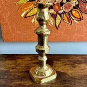 Vintage Antique Solid Brass 10 Candlestick from England